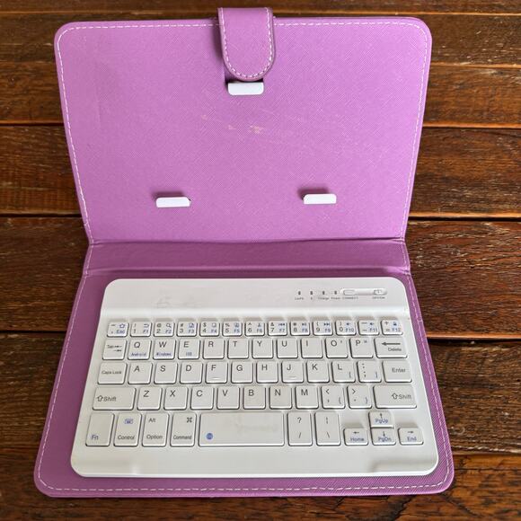 Other - Universal Purple Bluetooth Wireless Keyboard and Tablet Folio Case Stand Travel